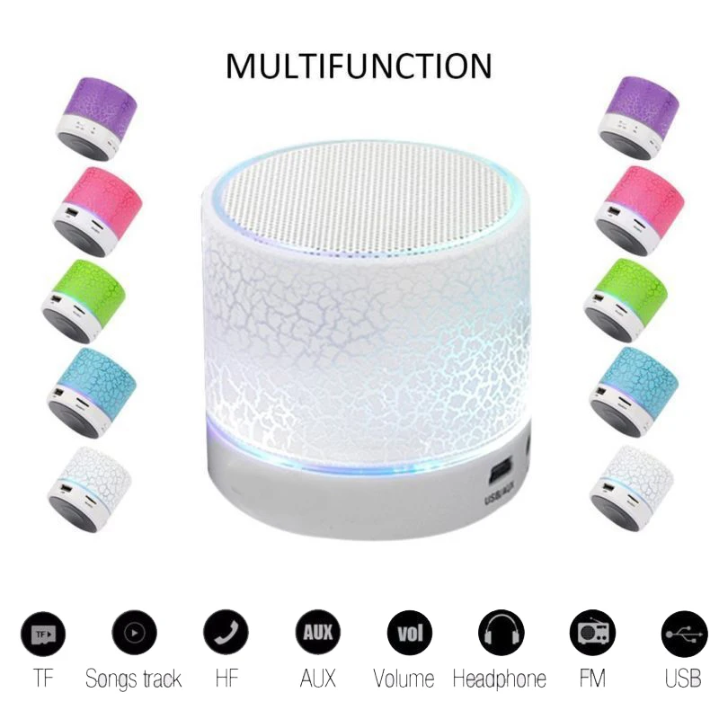 

LED Mini Bluetooth Speaker Portable USB/TF/AUX Wireless Speakers for iPhone iPod Samsung Tablet PC