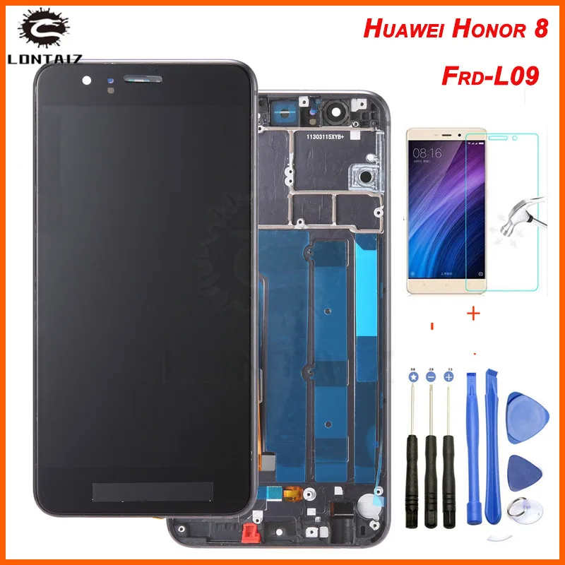 

5.2" Original Display For Huawei Honor 8 LCD Touch Screen with Frame Replacement for HUAWEI Honor 8 Display LCD Honor8 Frd-L09