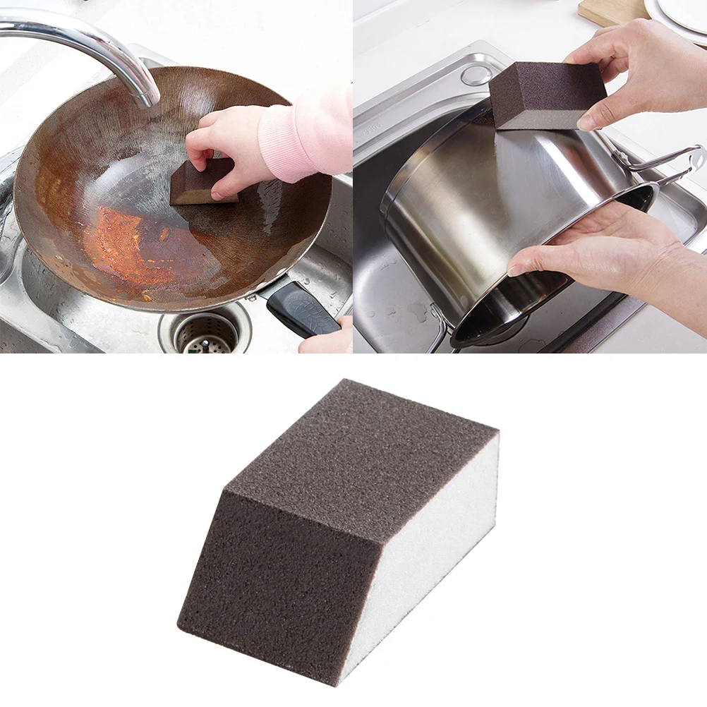 

1pc Magic Sponge Brush Emery Sponge Rust Dirt Stains Clean Brush Bowl Washing Pot Home Kitchen Cleaning Brush
