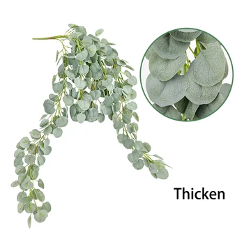 

1pc Artificial Decoration Eucalyptus Vivid Vine Rattan Leaf Grass Fake Greenery Garland Wedding Party Decor Home Garden Table