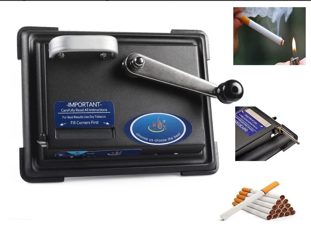 

Push-Pull Portable Metal Manual Case Smoker Pusher Semi-Automatic Rolling Cigarette Machine Tobacco Smoking Roller Accessories