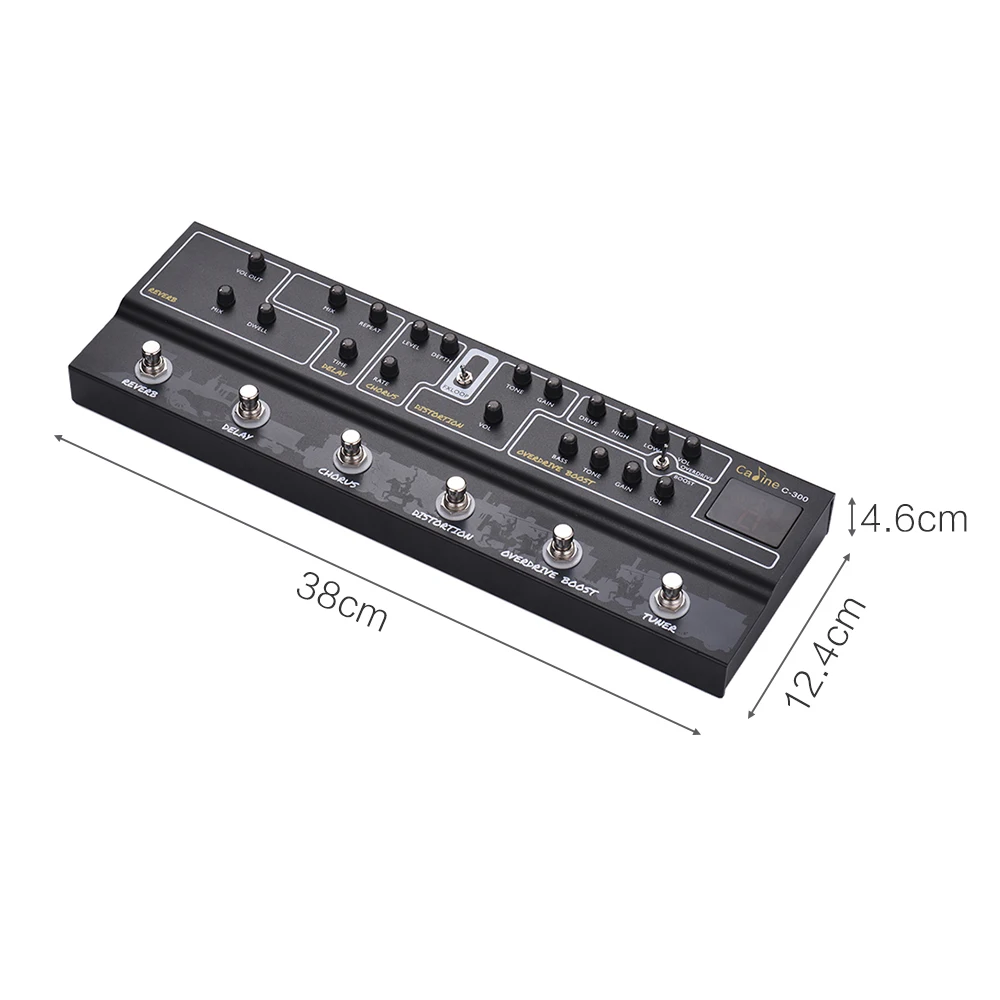 Caline C300 Multi Effects Pedal 9V Tuner Amp Modelling Guitar Pedal Effect Guitar Accessories Guitar Parts With XLR Audio Cable Caline C300 Multi Effects Pedal 9V Tuner Amp Modelling Guitar Pedal Effect Guitar Accessories Guitar Parts With XLR Audio Cable