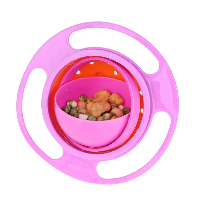 Universal Gyro Bowl toy Practical Design Children Rotary Balance Bowl Novelty Gyro Umbrella Bowl 360 Rotate Spill-Proof Bowl toy