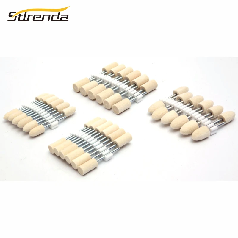 STLRENDA 12pcs/lot Wool Polishing Grinding Head Wheel 2.35/3mm Shank 3-12mm Heads for Electric Power Drill Grinder Rotary Tools |