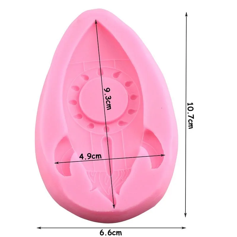 3D Baby Rocket Shape Silicone Mold Space Ship Birthday Party Fondant Cake Decorating Tools Candy Chocolate Kitchen Baking Mould