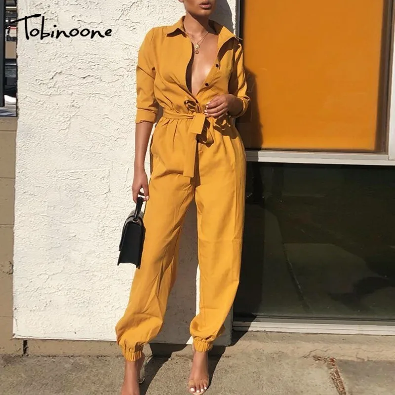 

Tobinoone New Fashion Women Sexy Jumpsuit Long Sleeve High Waist Jumpsuit Street Wear Drawrsing Jumpsiut Romper Long Trousers