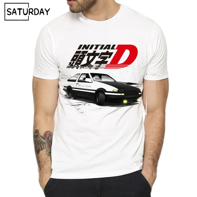 Men's Drift Japanese Anime Funny Print T-shirt Women Summer T-shirt Harajuku Streetwear T Shirt AE86 Initial D Homme Tshirt