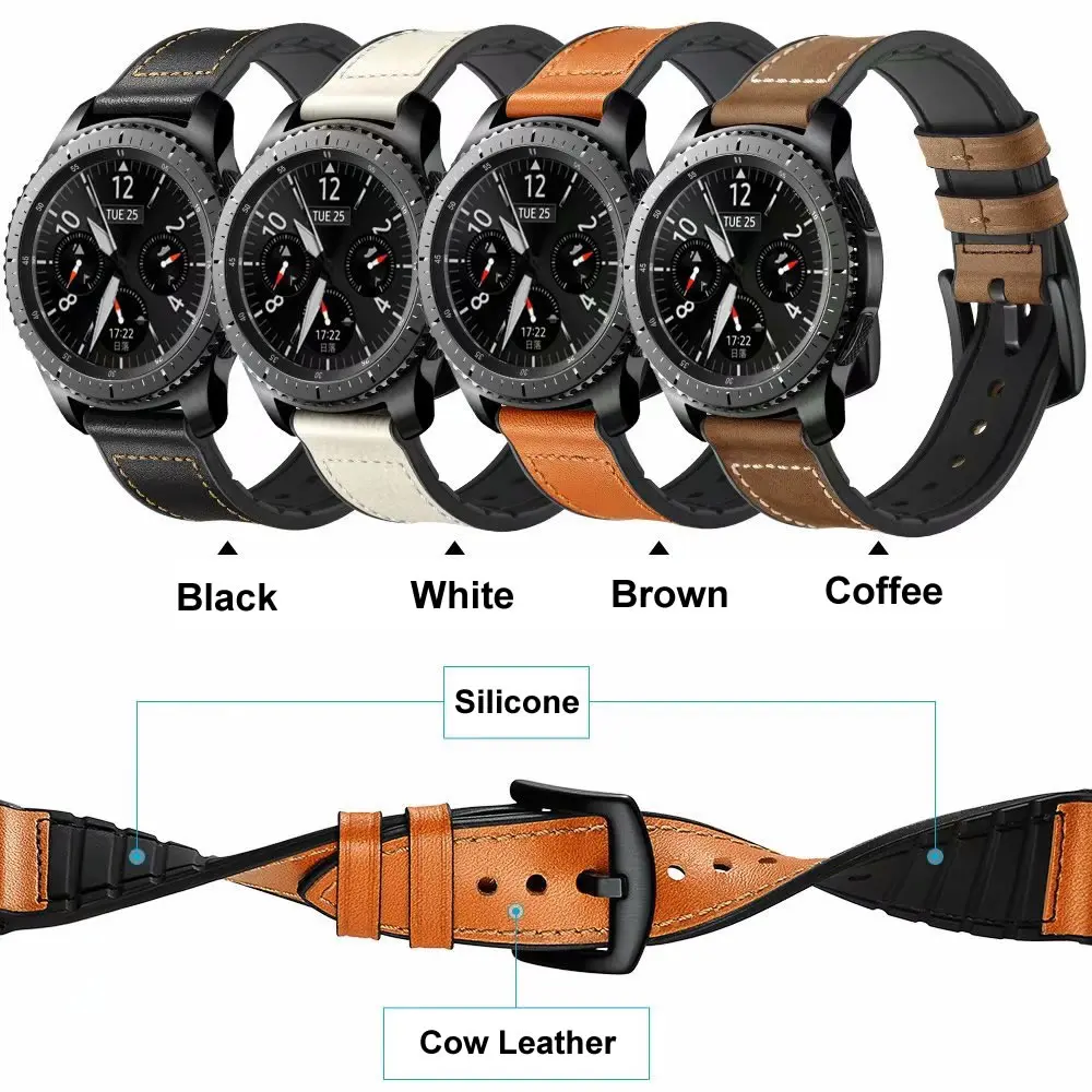 Ремешок спортивный из натуральной кожи для часов Huami Amazfit 1 2 резиновый браслет