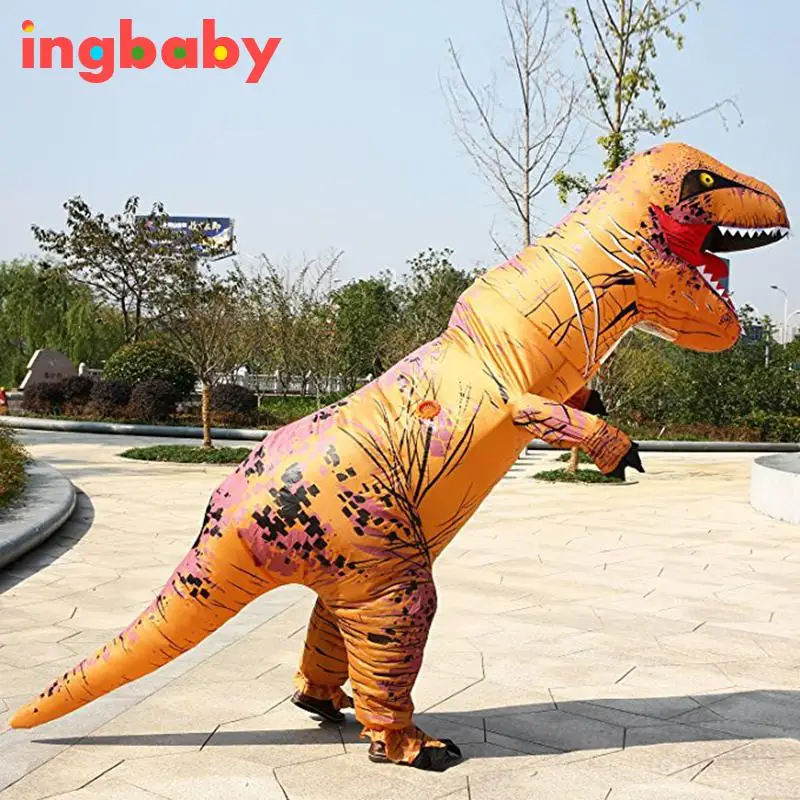 

1pc Adult Inflatable Clothing Simulation Tyrannosaurus Rex Frightened Inflatable Clothes Tyrannosaurus Dinosaur Clothes