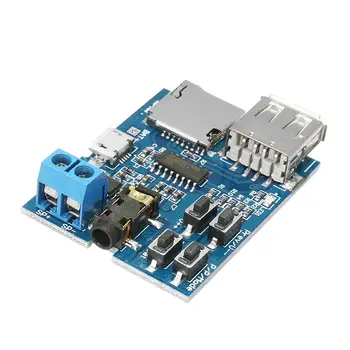 

CLAITE 1PC 3.7-5V MP3 Music Module Decod Board Lossless Decoding Board Audio Module Power Amplifier TF Card U Disk MP3 Format