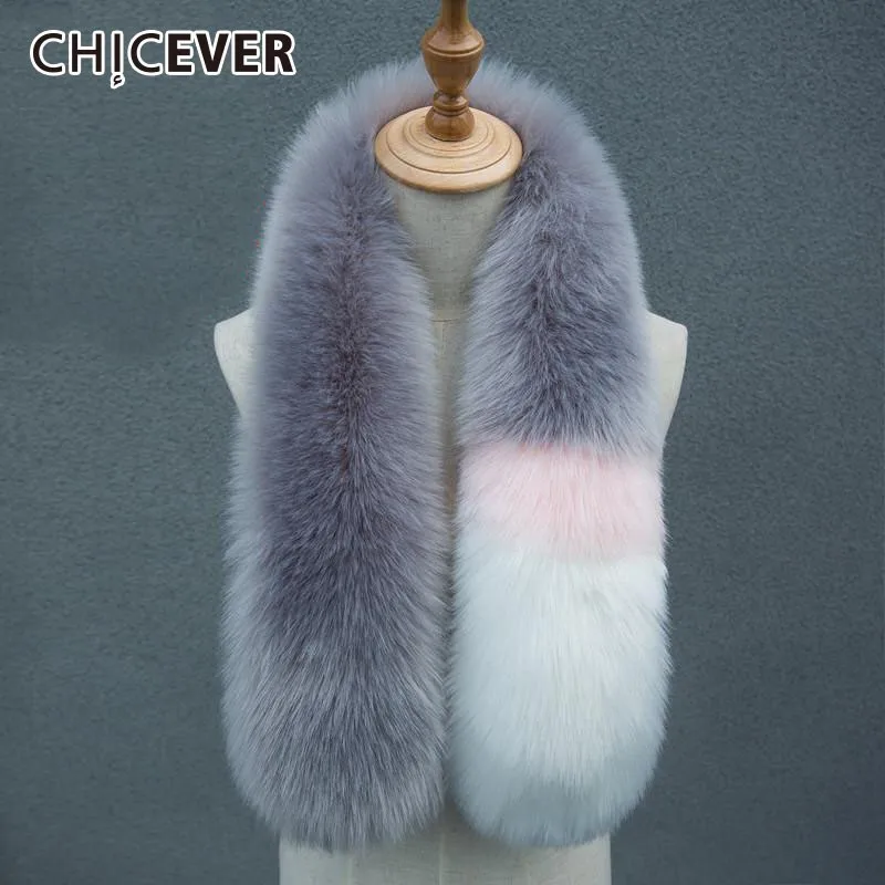 Promo CHICEVER Autumn Winter Hit Colors Scarf For Women Shawls Fur Collar Thick Warm Women's Scarves Kore Promo CHICEVER Autumn Winter Hit Colors Scarf For Women Shawls Fur Collar Thick Warm Women's Scarves Kore