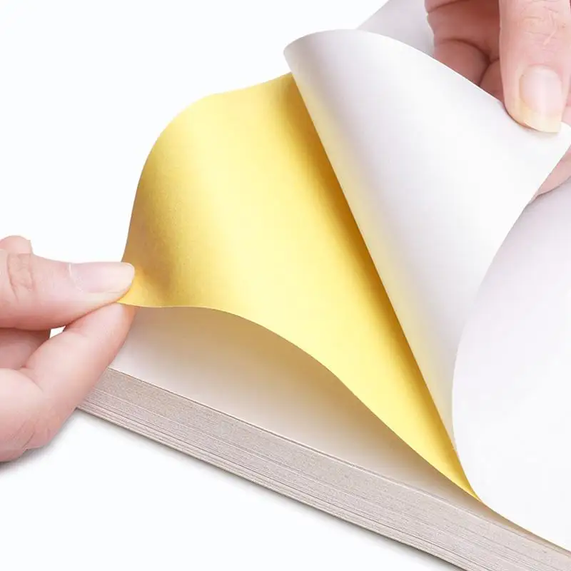 100Pcs Printing Paper A4 Self Adhesive Laser Printing Sticker Paper Sheet for Commercial Office Supermarket School Hospital