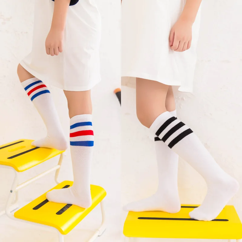Girls Tights Knee High Socks Cute Striped Stockings Children's Clothing Leggings Kids Toddler Infant White Bodysuit Boy kids pantyhose cotton knee socks knee length socks toddler tights kids leggings