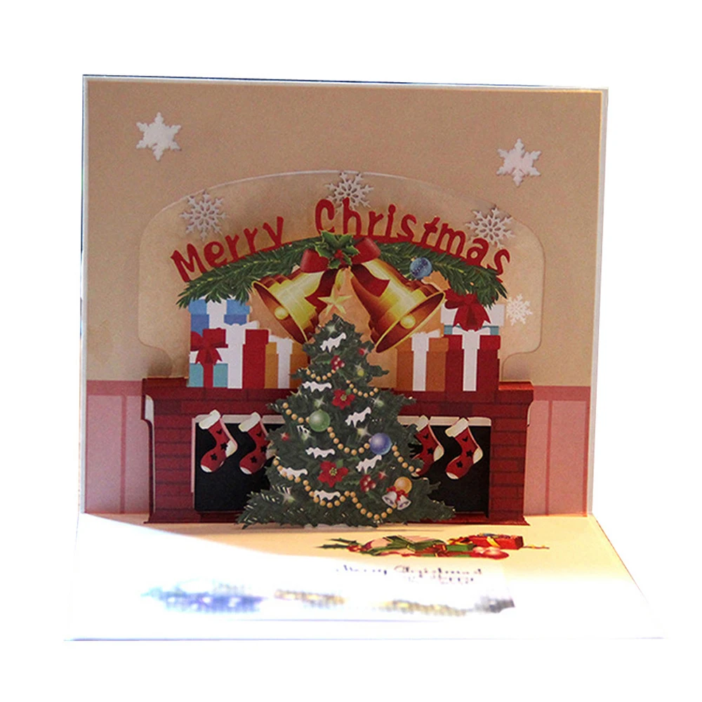 Рождественские открытки веселые 3D открытки Свадьба любовник с днем рождения Юбилей поздравительные открытки convite Рождественский подарок