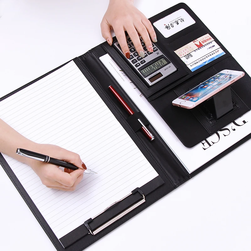 

A4 manager conference document organizer file folder magnetic snap switch with elastic belt tape for iphone ipad sumsung