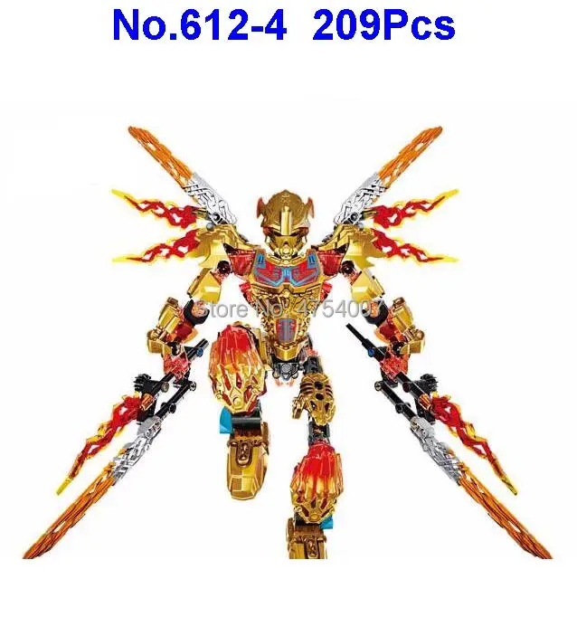 

612-4 209pcs Biochemical Warrior Bionicle Mask of Light Tahu Ikir Building Block Toy