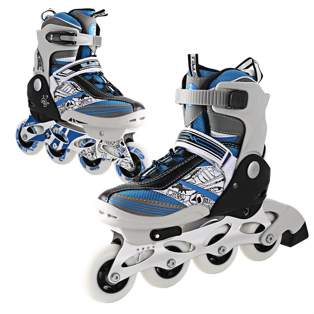 

New Unisex Integral Steel and Plastic Indoor Outdoor Roller Children Tracer Pair of Adjustable Inline Skate
