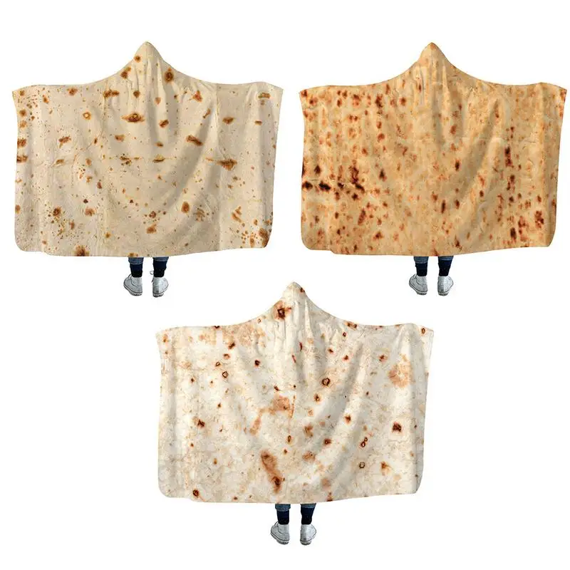 Мягкий флисовый плед Tortilla Burrito wrap Новинка одеяло Забавный подарок-идеально круглый пледы