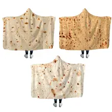 Мягкий флисовый плед Tortilla Burrito wrap Новинка одеяло Забавный подарок-идеально круглый пледы