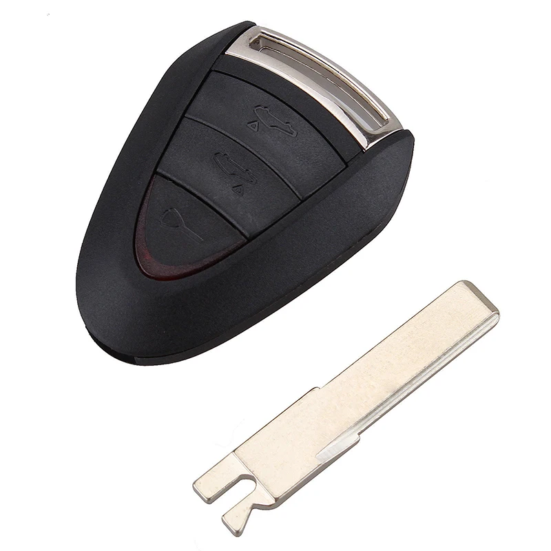 

Remote Key 3 Button Key Case Cover Black For Porsche 911 997 Boxster 987 Cayman