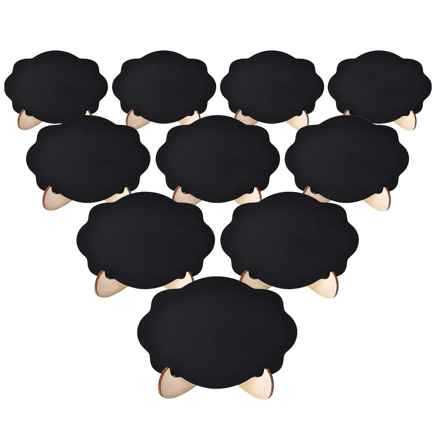 

20 Sets Mini Chalkboard Signs Small Blackboard with Wooden Frame Easel for Kids Craft and Party Wedding Event Table Decor