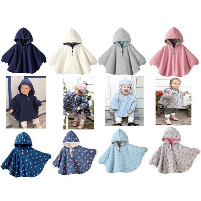 

New 2018 Fashion Combi Baby Coats Boys Girls Smocks Outwear Fleece Cloak Jumpers Mantle Children's Clothing Poncho Cape