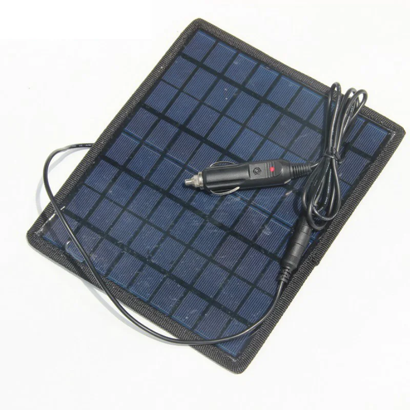 5.5W 18V Solar Car Battery Charger Solars Power Battery Core Board Rechargeable 12V Car Battery High Quality Solar Charger