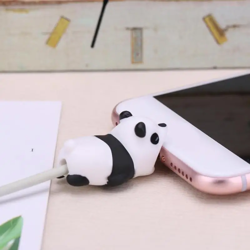 1 шт милые животные кабель протектор шнур провода мультфильм защита мини силиконовый чехол зарядное устройство для Iphone зарядное устройство кабель