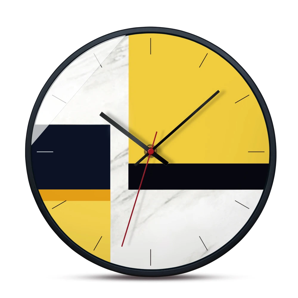 

Hot Sale Metal Wall Clock Nordic Living Room Bedroom Decoration Mute Round Clock Suitable for Family/Kitchen / Office/School (