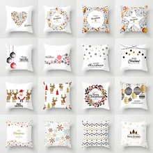 

Merry Christmas Pillow Case Christmas Ornaments Christmas Decoration For Home Happy New Year Xmas Cushion Cover 2019 C
