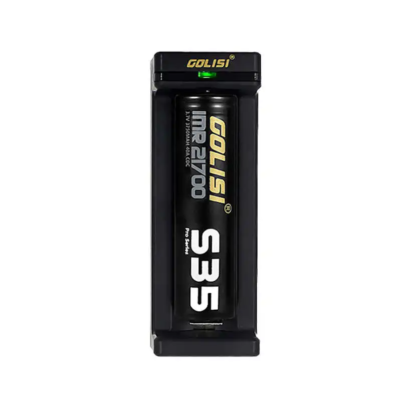 

Golisi Needle 1 Charger Smart Usb Charger One Battery Slot Intelligent Digicharger For 18650/20700/2170/ 26650 Battery