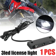 High Brightness Motorcycle 3 LED License Plate White Light DC 12V Motorbike Car Number Plate Lamp High Brightness Motorcycle 3 LED License Plate White Light DC 12V Motorbike Car Number Plate Lamp