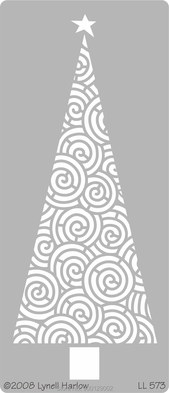 Трафарет Dreamweaver тиснение металлический трафарет LL 573 Swirly xmas tree | Дом и сад