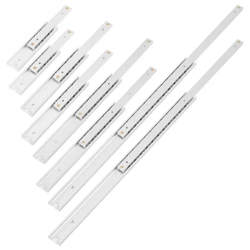 

2Pcs/set Aluminum Alloy Slideway Mini Smoothly Slideway for Drawer Cabinet Household Furniture Hardware Accessories Wholesale