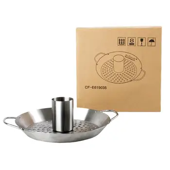 

Multi-Function Chicken Holder Pan Wing Rack Stainless Steel Roast Dish Beer Smoked Chicken Outdoor Household BBQ Pans
