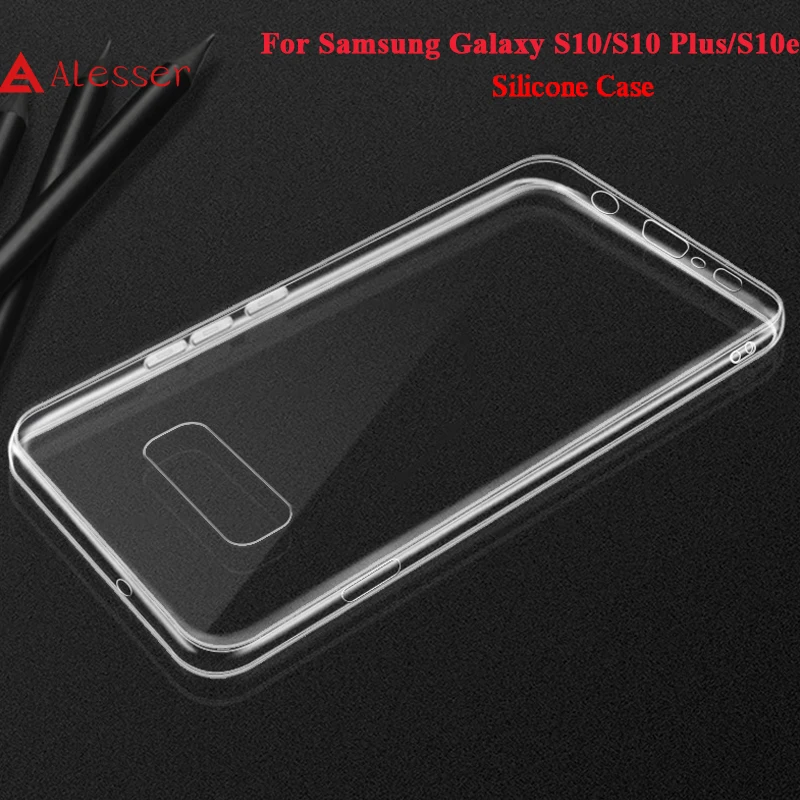 

Alesser For Samsung Galaxy S10 Silicone Case Soft TPU Back Cover Protective Transparent For Samsung Galaxy S10 Plus S10e Coque
