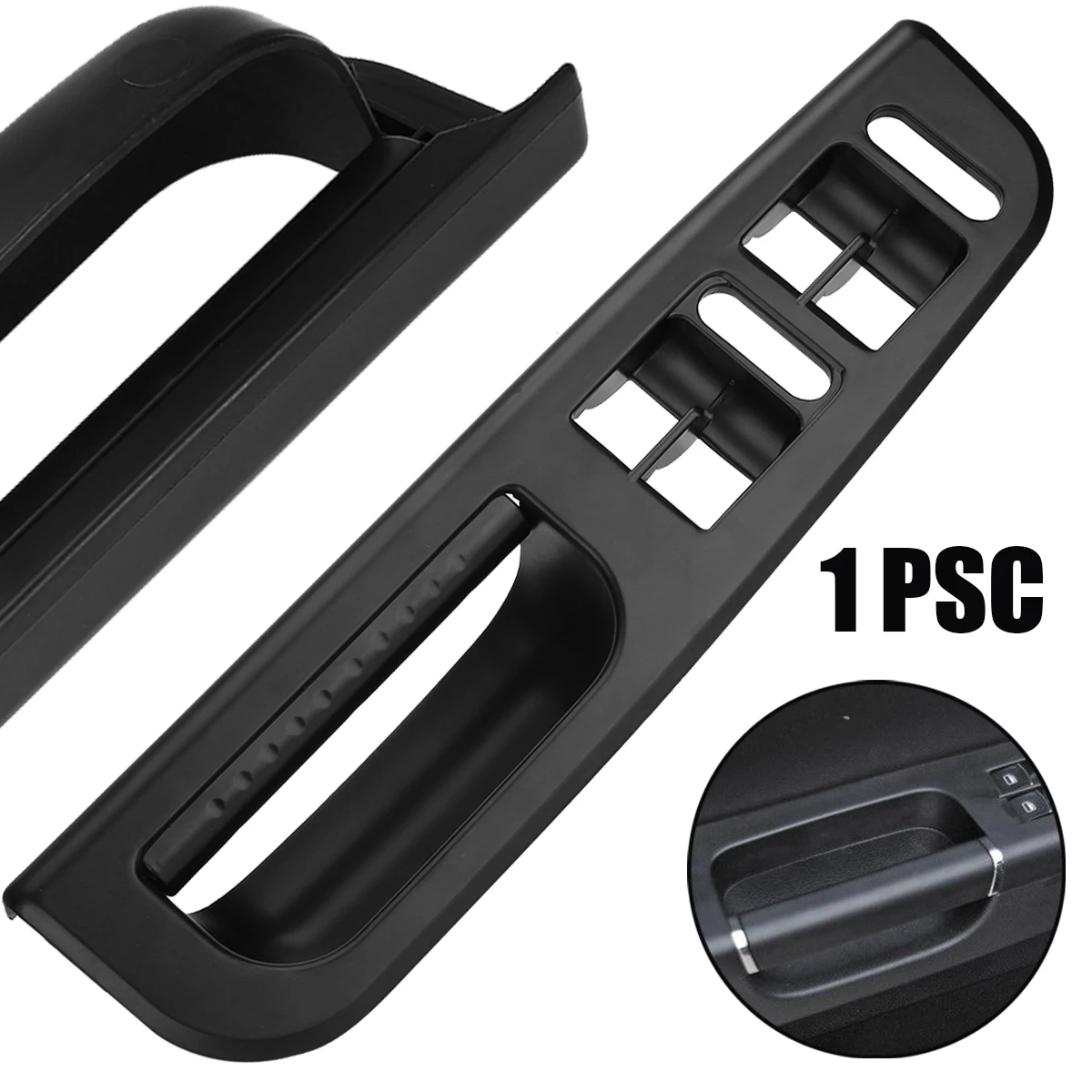 

For V-W P-assat G-olf J-etta/B-ora MK4 1pc Black ABS Door Window Switch Bezel+Handle Trim Set Support Front Left Side Mayitr