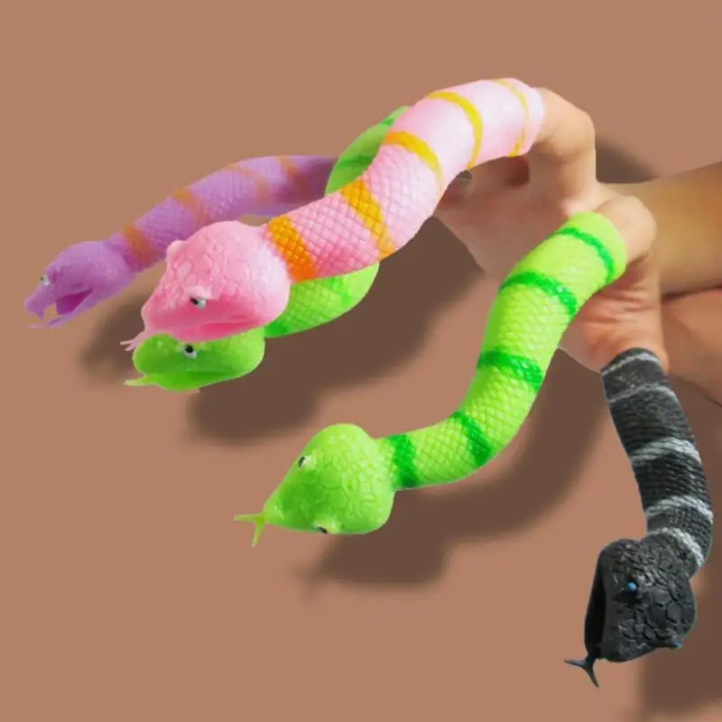 

1pc Novelty Snake Shape Finger Puppet Plush Toys Child Baby Kids Toys Gifts Tell Story Props random