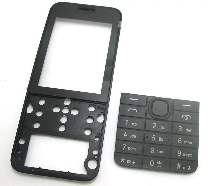 Черная передняя Крышка корпуса чехол клавиатура для Nokia 208 N208