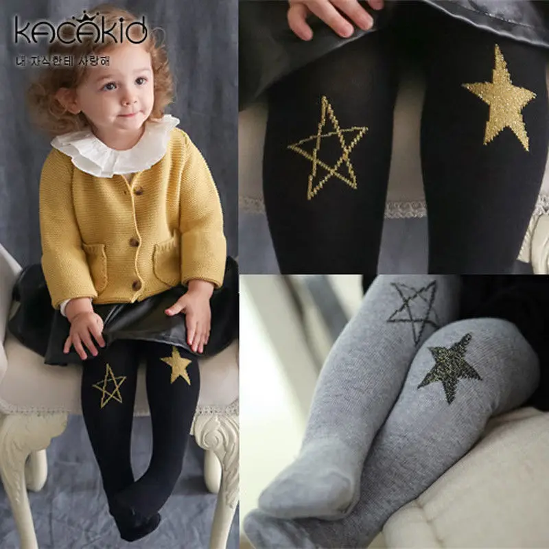 

0-7Yrs Children Autumn Winter Tights Cat Star Cotton Baby Girl Pantyhose Kid Infant Knitted Collant Tights Soft Infant Clothing
