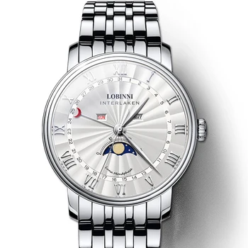 LOBINNI Watch Men Luxury Brand Switzerland Men Watches Sapphire Waterproof Moon Phase reloj hombre Japan Miyota Movement L3603M3 LOBINNI Watch Men Luxury Brand Switzerland Men Watches Sapphire Waterproof Moon Phase reloj hombre Japan Miyota Movement L3603M3