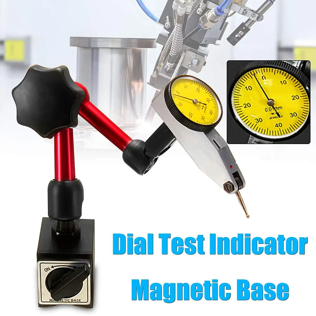 

New Mini Universal Flexible Dial Test Indicator Magnetic Base Holder Stand Magnetic Correction Gauge Stand Indicator Tool