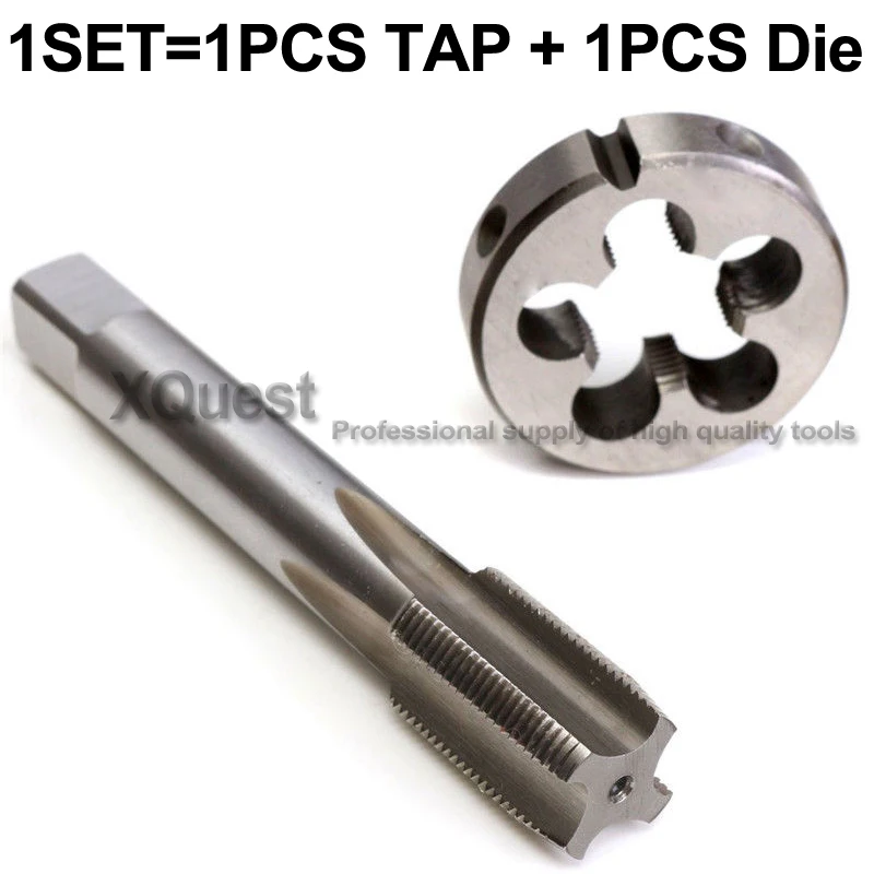 2pcs HSS Metric thread tap and die set M12 M13 M14 M15 M16 M17 M18 M20 Round dies Fine Screw taps suit M4 M5 M6 M7 M8 M9 M10 M11