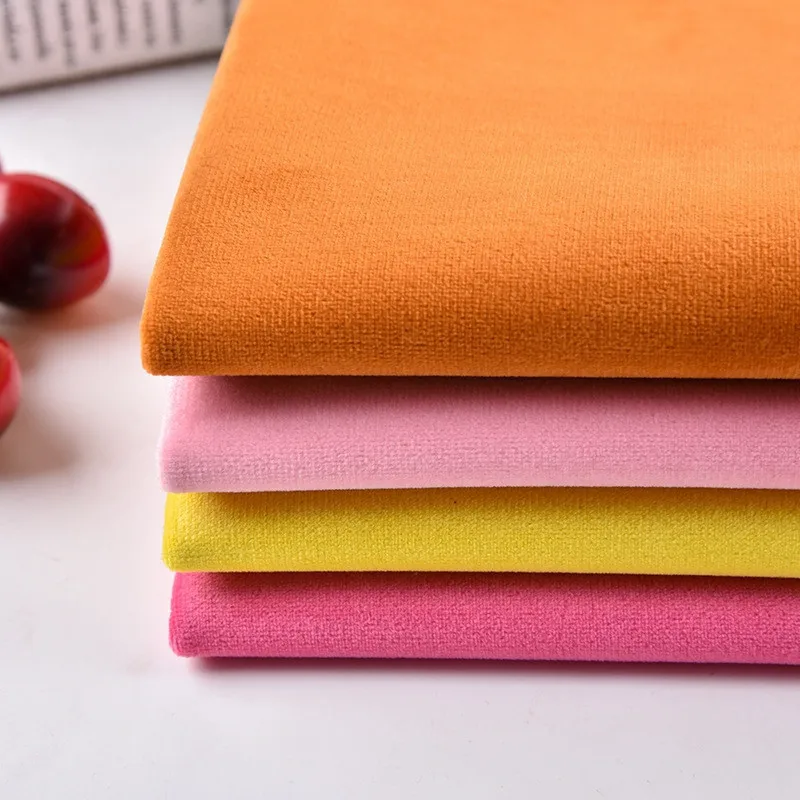 

Lychee Life A4 Plain Velvet Fabric High Quality Solid Color Fabric DIY Sewing Material for Bags Clothes