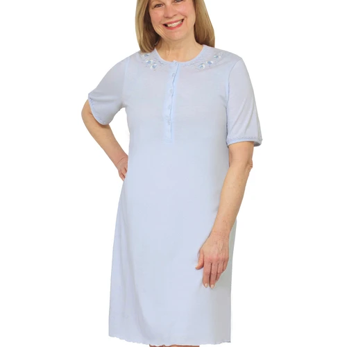 Silverts 161600202 женские хлопковые Ночная сорочка с коротким рукавом Medium Blue|Мужские