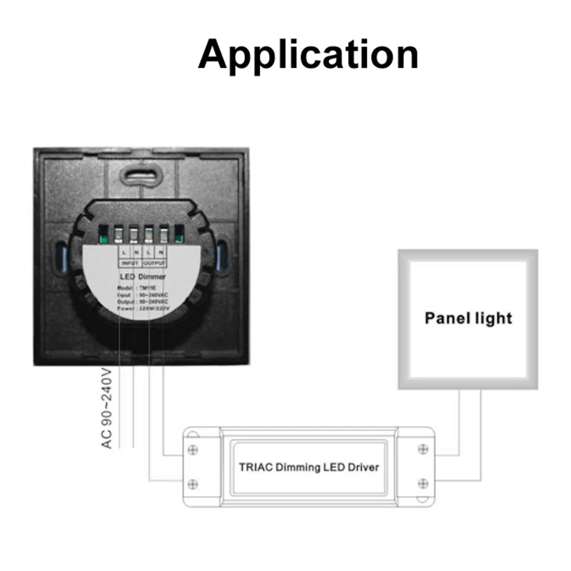 Сенсорный переключатель управления, светодиодный диммер, 220 В, 110 В, стандарт ЕС, переменный ток, 110 В, 220 В, светодиодный диммер, сенсорный диммер для светодиодной лампы, 220 В, светильник