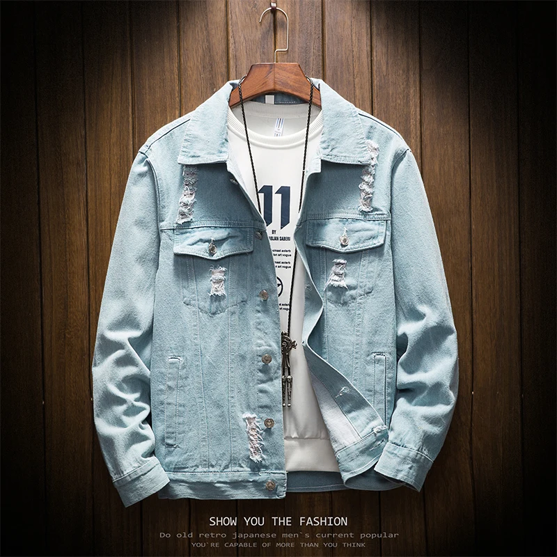 Spring New Denim Jacket Men Fashion Washed Casual Denim Jacket Man Streetwear Loose Hip Hop Bomber Jacket Male Clothes M-2XL Spring New Denim Jacket Men Fashion Washed Casual Denim Jacket Man Streetwear Loose Hip Hop Bomber Jacket Male Clothes M-2XL