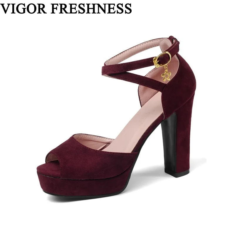 

VIGOR FRESHNESS Summer Sandals Women Shoes High Heels Sandals Platform Shoes Woman Gladiator Sexy Sandals Party Shoes MY119