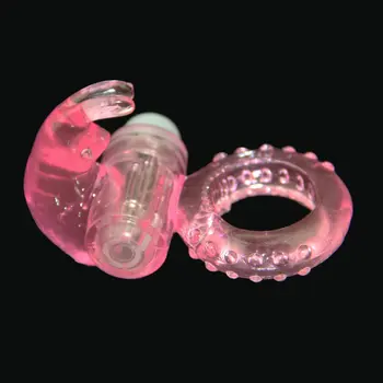 pink rabbit delay Rings Massage man Stick Masturbation Enhance ring sex tool stimulate Utensils Vibrator silicone brush 4