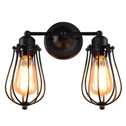 Ретро промышленные Эдисон простота антикварная настенная лампа с металлическим грейпфрутом тень-черный